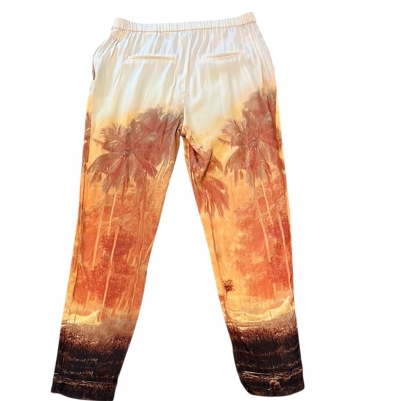 Zara Sunset Vacation Palazzo Pants Trouser Size Small EUC - Picture 2 of 7